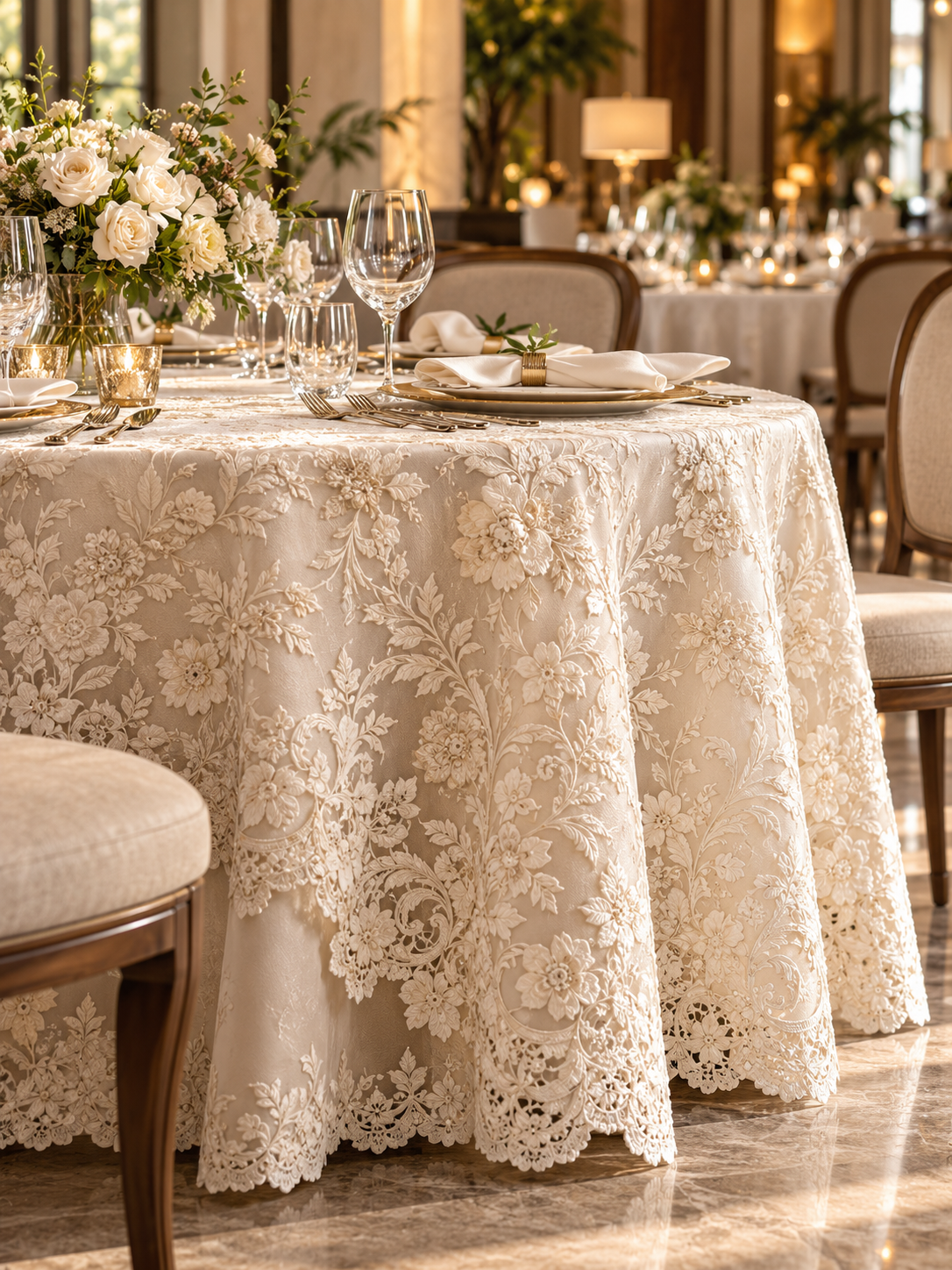 Restaurant table prepared for guests