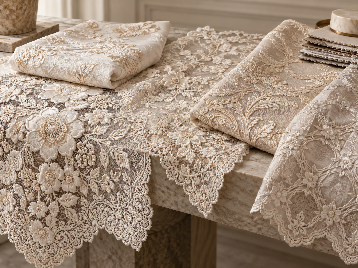 Refined event tables arranged with abundant florals