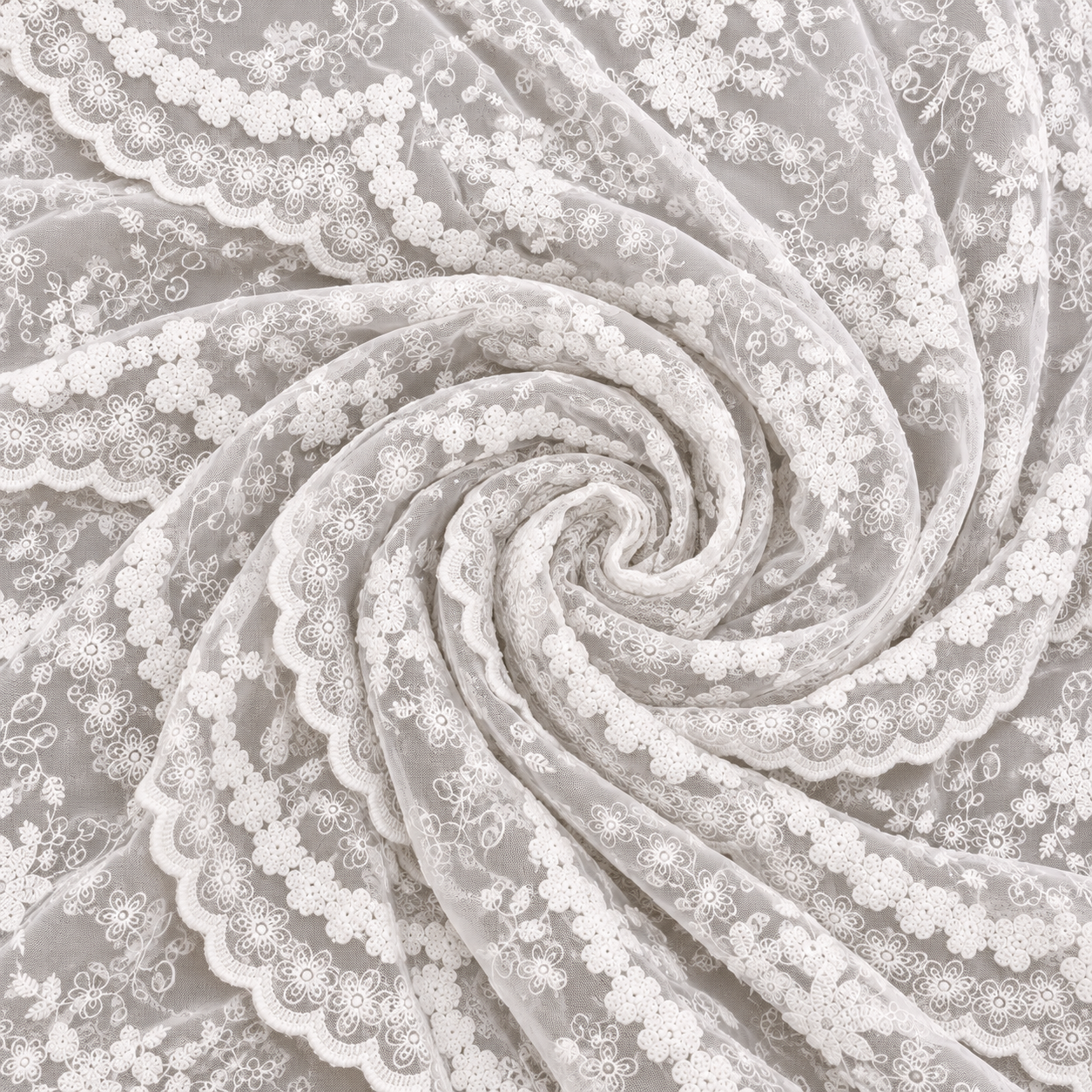 Dense Scroll Flower Lace (CC-07) — product view A