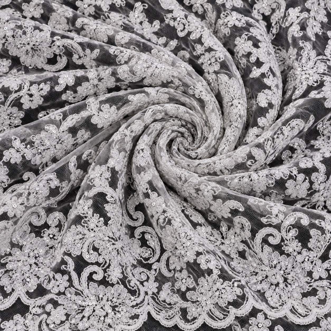 Sequined Scroll Floral (OB-06) — product view A