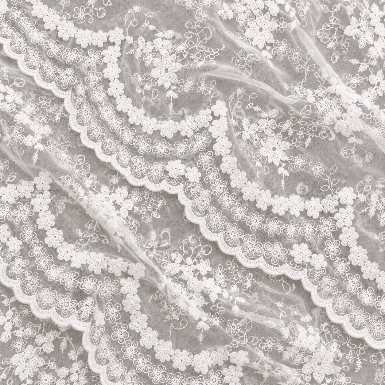 Petite Floral Lace Scallop (RS-07) — product view A